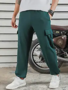 High Star Men Relaxed Straight Leg Mid-Rise Straight Fit Joggers