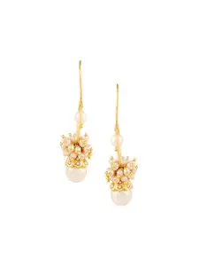 Adwitiya Collection Gold-Plated Classic Drop Earrings