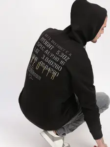 SHOWOFF Typography Printed Hooded Pullover