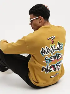 SHOWOFF Typography Printed Cotton Pullover