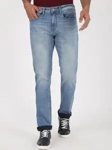 JADE BLUE Men Straight Fit Heavy Fade Clean Look Stretchable Jeans