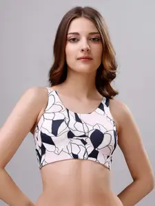 Soie Floral Printed Full Coverage Beginners Bra With All Day Comfort