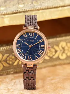 Sandy D Carter Women Patterned Dial & Stainless Steel Analogue Watch SDC24-11-BK2