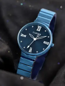 Sandy D Carter Women Embellished Dial & Bracelet Style Straps Analogue Watch SDC24-42-BL