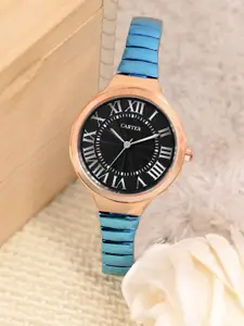 Sandy D Carter Women Stainless Steel Bracelet Style Straps Analogue Watch SDC24-05-BK2