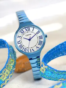 Sandy D Carter Women Stainless Steel Bracelet Style Straps Analogue Watch SDC24-02-WH