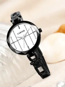 Sandy D Carter Women Embellished Dial & Bracelet Style Straps Analogue Watch SDC24-18-WH