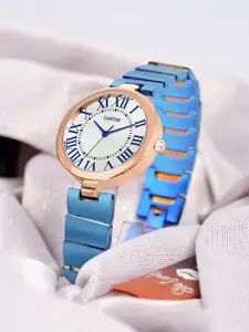 Sandy D Carter Women Stainless Steel Bracelet Style Straps Analogue Watch SDC24-03-WH