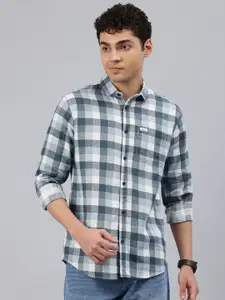 Majestic Man Men Comfort Slim Fit Checked Casual Shirt