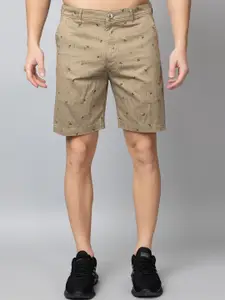 Club York Men Tropical Printed Mid-Rise Shorts