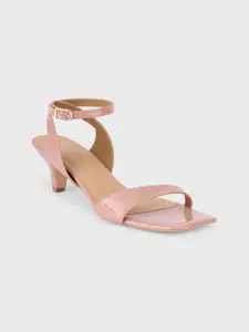 20Dresses Pink Open Toe Kitten Heels