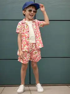 A.T.U.N. Boys Printed Shirt With Shorts