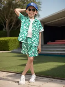 A.T.U.N. Boys Printed Shirt With Shorts