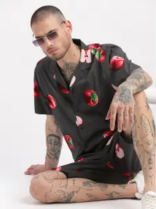 SHOWOFF Printed Shirt & Shorts Co-Ords Set