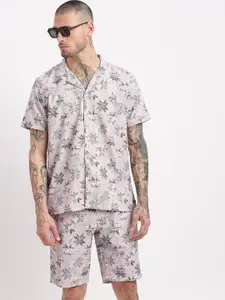 SHOWOFF Printed Shirt & Shorts Co-Ords Set