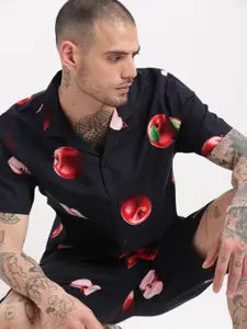 SHOWOFF Printed Shirt & Shorts Co-Ords Set