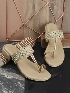 Anouk Embellished Block Heels