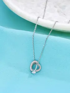 KAI JEWEL 92.5 Sterling Silver Rhodium-Plated Cubic Zirconia Necklace