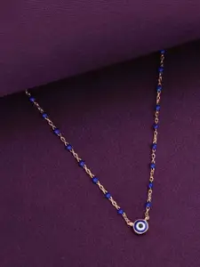 KAI JEWEL 92.5 Sterling Silver Rose Gold-Plated Cubic Zirconia Necklace