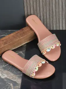 Anouk Embellished Open Toe Flats