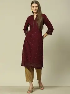 Rangriti Geometric Woven Design Kurta