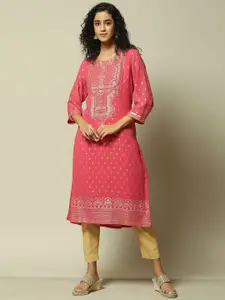 Rangriti Ethnic Motifs Printed Strigth Kurta