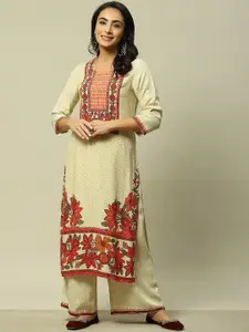 Rangriti Geometric Printed Straight Kurta