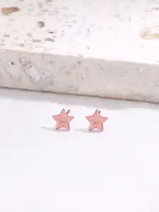 KAI JEWEL Cubic Zirconia Rose Gold-Plated Sterling Silver Studs Earrings