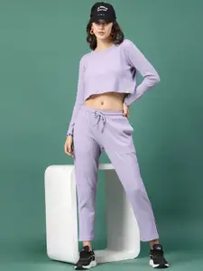 Rigo Long Sleeves Crop Top With Trousers Co-Ords