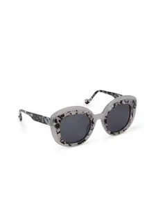 HASHTAG EYEWEAR Women Round Sunglasses with Polarised and UV Protected Lens HTMB1206_C4