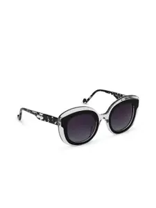 HASHTAG EYEWEAR Women Round Sunglasses with Polarised and UV Protected Lens HTMB1206_C1