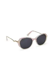 HASHTAG EYEWEAR Women Oval Sunglasses with Polarised and UV Protected Lens HTMB1182_C4