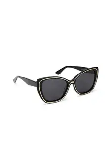 HASHTAG EYEWEAR Women Cateye Sunglasses with Polarised and UV Protected Lens YD1131_C1