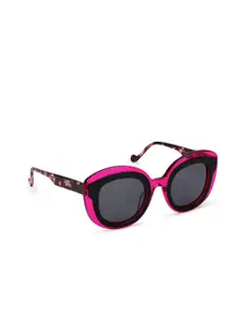 HASHTAG EYEWEAR Women Round Sunglasses with Polarised and UV Protected Lens HTMB1206_C3