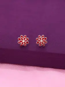 KAI JEWEL 925 Sterling Silver Rhodium-Plated Cubic Zirconia Studded Studs Earrings