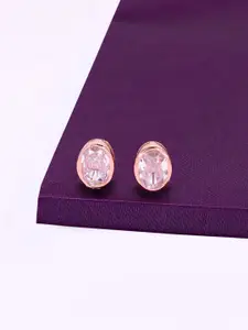 KAI JEWEL 925 Sterling Silver Rhodium-Plated Cubic Zirconia Studded Studs Earrings