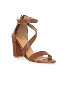Kenneth Cole High-Top Block Sandals with Buckles