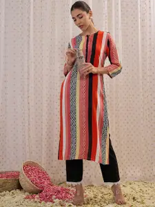 Indo Era Striped Straight  Kurta