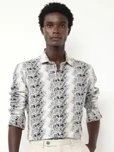 RARE RABBIT Men Comfort Floral Opaque Printed Casual Shirt