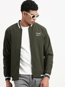 SHOWOFF Long Sleeves Stand Collar Windcheater Bomber Jacket