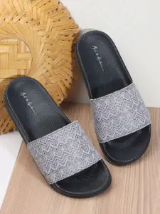 Mast & Harbour Women Self Design Sliders