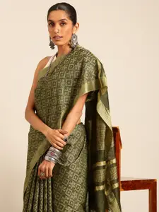 Taavi Bhagalpuri Woven Design Handloom Zari Saree
