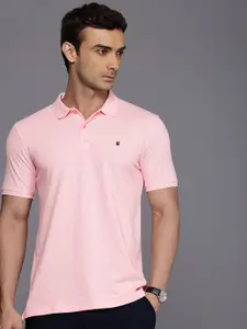 Louis Philippe Sport Pure Cotton Printed Polo Collar Slim Fit T-shirt