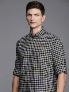 Louis Philippe Sport Slim Fit Checked Pure Cotton Casual Shirt
