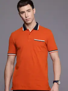 Louis Philippe Sport Slim Fit Polo Collar Pure Cotton T-shirt