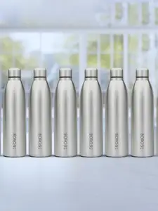 BOROSIL 6 Pieces Stainless Steel Single Wall Vacuum Water Bottles 950 ml