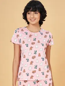 Dreamz by Pantaloons Graphic Printed Pure Cotton Lounge T-shirt