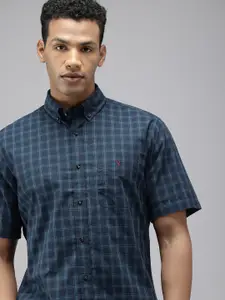 Van Heusen Sport Slim Fit Checked Button-Down Collar Pure Cotton Casual Shirt