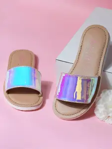 Aria Nica Girls Open Toe Flats