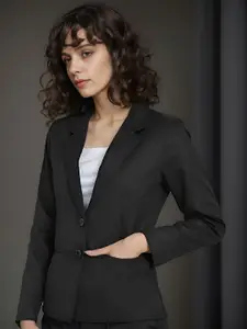 BAESD Notched Lapel Single-Breasted Casual Blazer